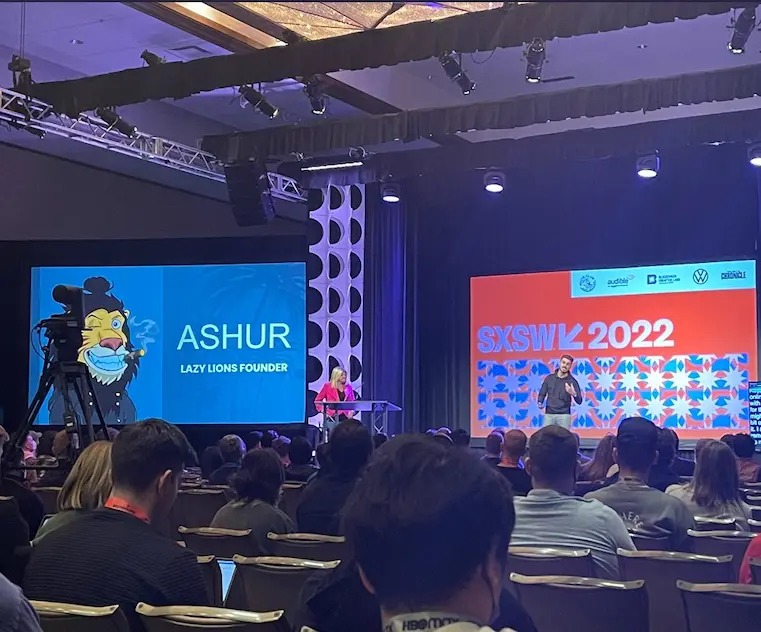 Ashur Homa keynote speaking at SXSW 2022